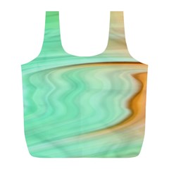 Gradient Green Orange Full Print Recycle Bag (l) by ConteMonfrey