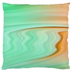 Gradient Green Orange Large Flano Cushion Case (two Sides) by ConteMonfrey