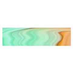 Gradient Green Orange Oblong Satin Scarf (16  X 60 ) by ConteMonfrey