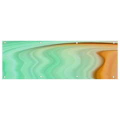 Gradient Green Orange Banner And Sign 9  X 3  by ConteMonfrey