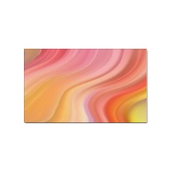 Gradient Pink Yellow Sticker Rectangular (100 Pack)