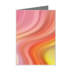 Gradient Pink Yellow Mini Greeting Card by ConteMonfrey