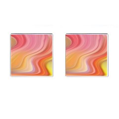 Gradient Pink Yellow Cufflinks (square) by ConteMonfrey