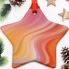 Gradient Pink Yellow Star Ornament (two Sides) by ConteMonfrey