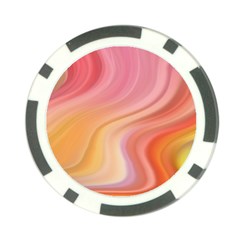 Gradient Pink Yellow Poker Chip Card Guard by ConteMonfrey