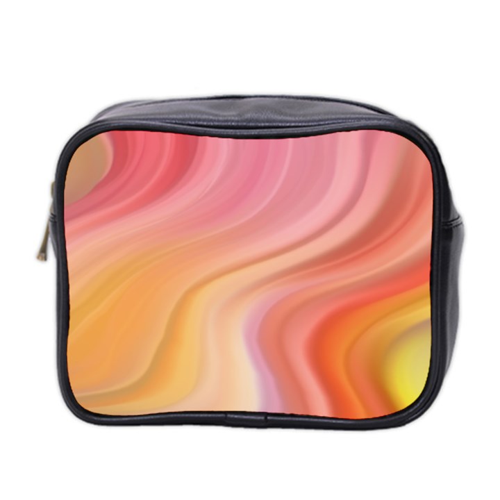 Gradient pink yellow Mini Toiletries Bag (Two Sides)