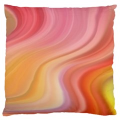 Gradient Pink Yellow Large Cushion Case (one Side) by ConteMonfrey