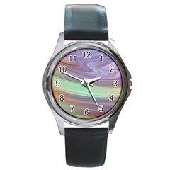 Gradient Blue Green Round Metal Watch by ConteMonfrey