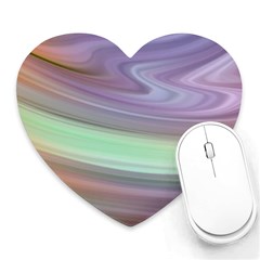 Gradient Blue Green Heart Mousepad by ConteMonfrey