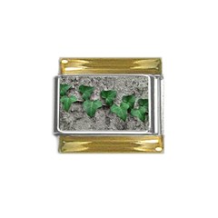 Vine On Damaged Wall Photo Gold Trim Italian Charm (9mm) by dflcprintsclothing