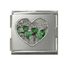 Vine On Damaged Wall Photo Mega Link Heart Italian Charm (18mm) by dflcprintsclothing