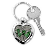 Vine On Damaged Wall Photo Key Chain (Heart) Front