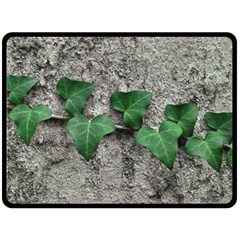 Vine On Damaged Wall Photo Fleece Blanket (large)  by dflcprintsclothing