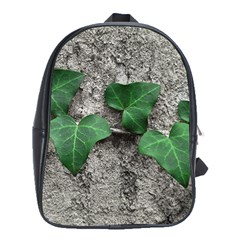 Vine On Damaged Wall Photo School Bag (xl) by dflcprintsclothing