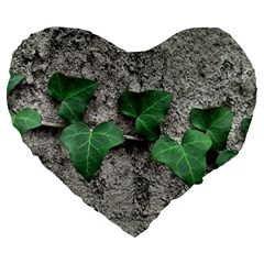 Vine On Damaged Wall Photo Large 19  Premium Heart Shape Cushions by dflcprintsclothing