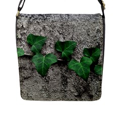 Vine On Damaged Wall Photo Flap Closure Messenger Bag (l) by dflcprintsclothing