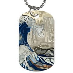 Wave Sea Ocean Splash Water Surf Foam Movement Dog Tag (two Sides) by Wegoenart