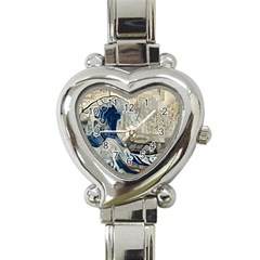 Wave Sea Ocean Splash Water Surf Foam Movement Heart Italian Charm Watch by Wegoenart