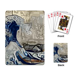 Wave Sea Ocean Splash Water Surf Foam Movement Playing Cards Single Design (rectangle) by Wegoenart