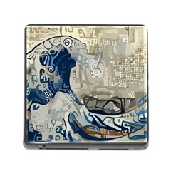 Wave Sea Ocean Splash Water Surf Foam Movement Memory Card Reader (square 5 Slot) by Wegoenart