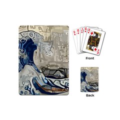 Wave Sea Ocean Splash Water Surf Foam Movement Playing Cards Single Design (mini) by Wegoenart