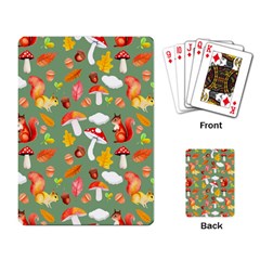 Autumn Seamless Background Leaves Wallpaper Texture Playing Cards Single Design (rectangle) by Wegoenart