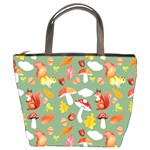 Autumn Seamless Background Leaves Wallpaper Texture Bucket Bag Front