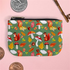 Autumn Seamless Background Leaves Wallpaper Texture Mini Coin Purse by Wegoenart