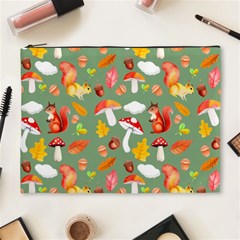 Autumn Seamless Background Leaves Wallpaper Texture Cosmetic Bag (xl) by Wegoenart