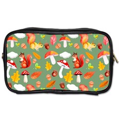 Autumn Seamless Background Leaves Wallpaper Texture Toiletries Bag (one Side) by Wegoenart