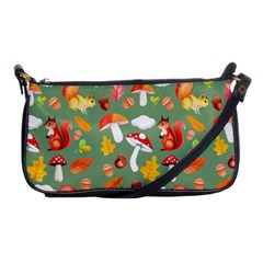 Autumn Seamless Background Leaves Wallpaper Texture Shoulder Clutch Bag by Wegoenart