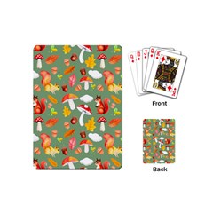 Autumn Seamless Background Leaves Wallpaper Texture Playing Cards Single Design (mini) by Wegoenart