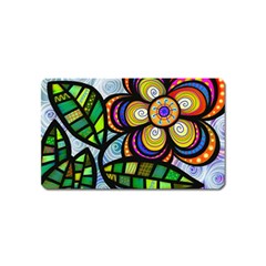 Flower Flora Plant Nature Botanical Leaves Leaf Magnet (name Card) by Wegoenart