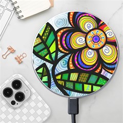 Flower Flora Plant Nature Botanical Leaves Leaf Wireless Charger by Wegoenart