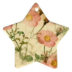 Flowers Petals Stem Bouquet Flora Floral Bloom Ornament (star) by Wegoenart