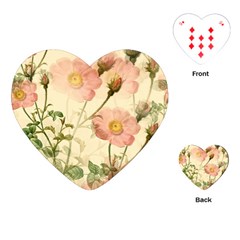 Flowers Petals Stem Bouquet Flora Floral Bloom Playing Cards Single Design (heart)