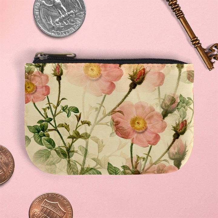 Flowers Petals Stem Bouquet Flora Floral Bloom Mini Coin Purse