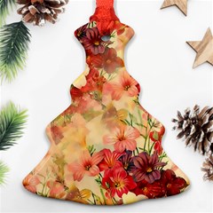 Seamless Pattern Textile Surface Luxury Vintage Christmas Tree Ornament (two Sides)