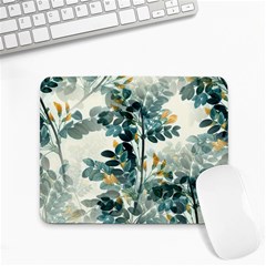 Vintage Retro Flowers Leaves Foliage Plants Small Mousepad by Wegoenart