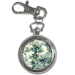 Vintage Retro Flowers Leaves Foliage Plants Key Chain Watches by Wegoenart