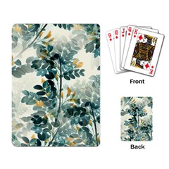 Vintage Retro Flowers Leaves Foliage Plants Playing Cards Single Design (rectangle)