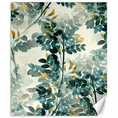 Vintage Retro Flowers Leaves Foliage Plants Canvas 20  X 24  by Wegoenart