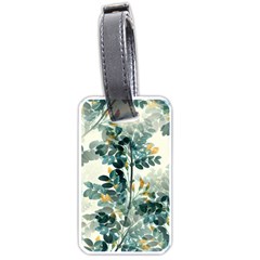 Vintage Retro Flowers Leaves Foliage Plants Luggage Tag (one Side) by Wegoenart