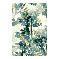 Vintage Retro Flowers Leaves Foliage Plants Shower Curtain 48  X 72  (small)  by Wegoenart