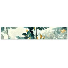 Vintage Retro Flowers Leaves Foliage Plants Large Flano Scarf 