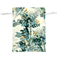 Vintage Retro Flowers Leaves Foliage Plants Lightweight Drawstring Pouch (xl) by Wegoenart