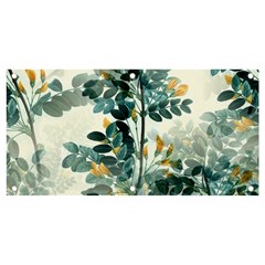 Vintage Retro Flowers Leaves Foliage Plants Banner And Sign 4  X 2  by Wegoenart