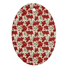 Flowers Poppies Red Ornament (oval)