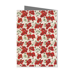 Flowers Poppies Red Mini Greeting Cards (pkg Of 8)