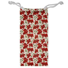 Flowers Poppies Red Jewelry Bag by Wegoenart